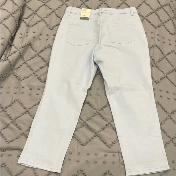 Style & Co Light Blue mid-rise Curvy Capri Jeans size 10 - Picture 7 of 11